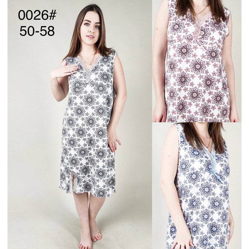 Ночная рубашка женская, бамбук 5 шт (50-58 р) ZeL1396_0026