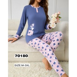 Піжама жіноча, байка 5 шт (M-3XL) ZeL1396_70180