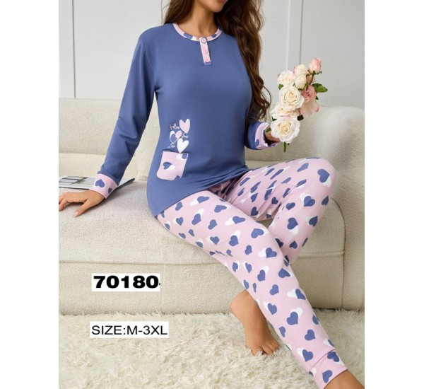 Піжама жіноча, байка 5 шт (M-3XL) ZeL1396_70180