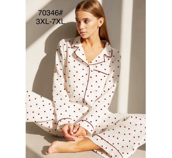 Піжама жіноча, муслін/жатка 5 шт (3-7XL) ZeL1396_70346