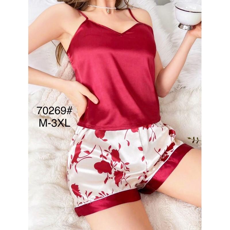 Піжама жіноча, шовк 5 шт (M-3XL) ZeL1396_70269