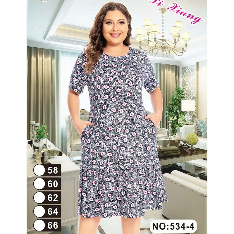 Халат жіночий, віскоза 5 шт (58-66 р) ZeL1396_534-4