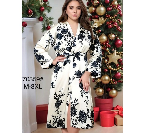 Халат жіночий, шовк 5 шт (M-3XL) ZeL1396_70359