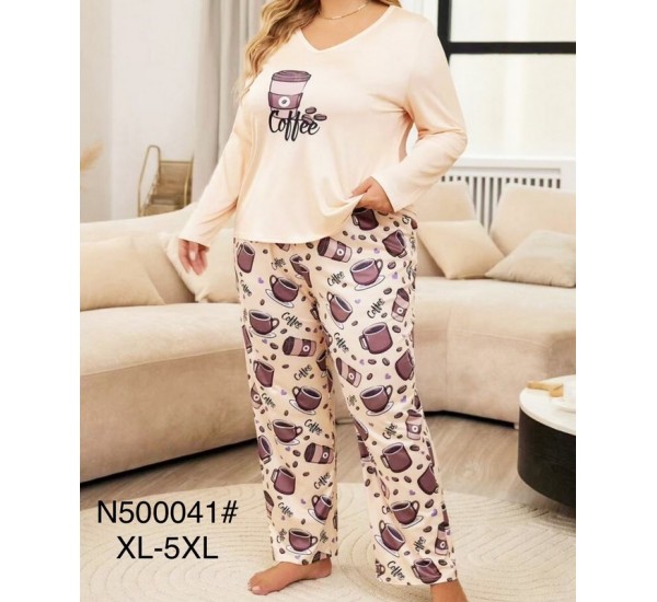 Піжама жіноча супер батал, бамбук 5 шт (1-5XL) ZeL1396_500041
