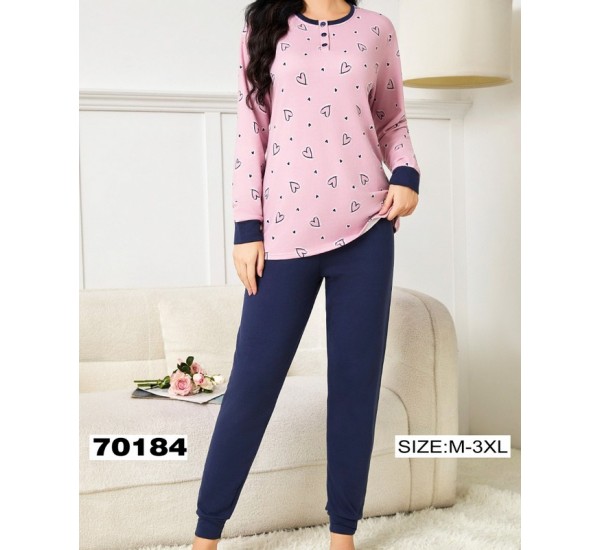 Піжама жіноча, 5 шт (M-3XL) байка ZeL1396_70184