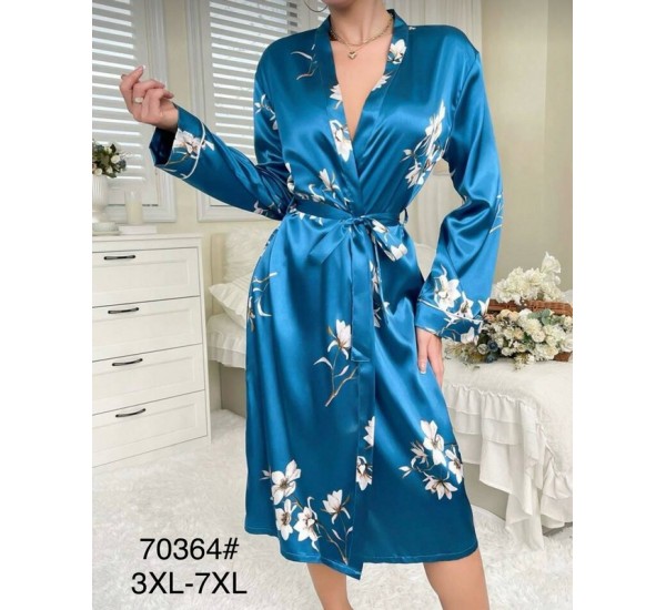 Халат жіночий, 5 шт (3-7XL) шовк ZeL1396_70364