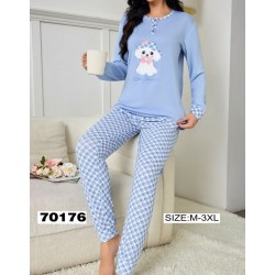 Піжама жіноча, 5 шт (M-3XL) байка ZeL1396_70176