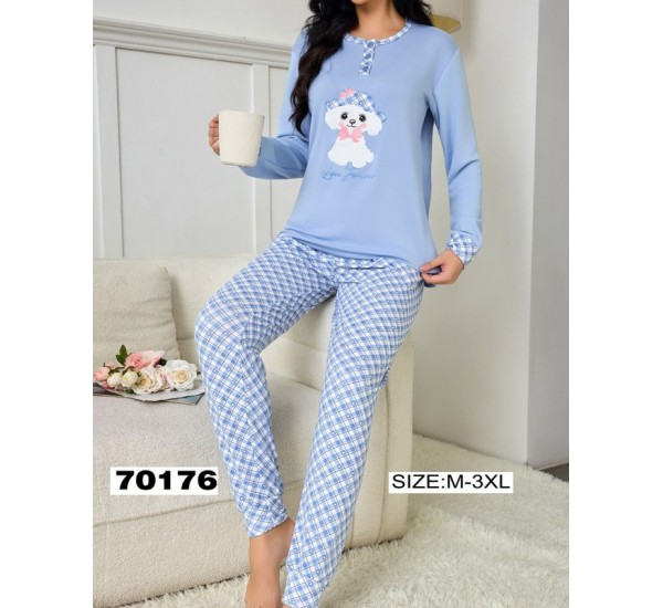 Піжама жіноча, 5 шт (M-3XL) байка ZeL1396_70176