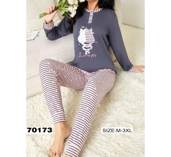 Піжама жіноча, 5 шт (M-3XL) байка ZeL1396_70173