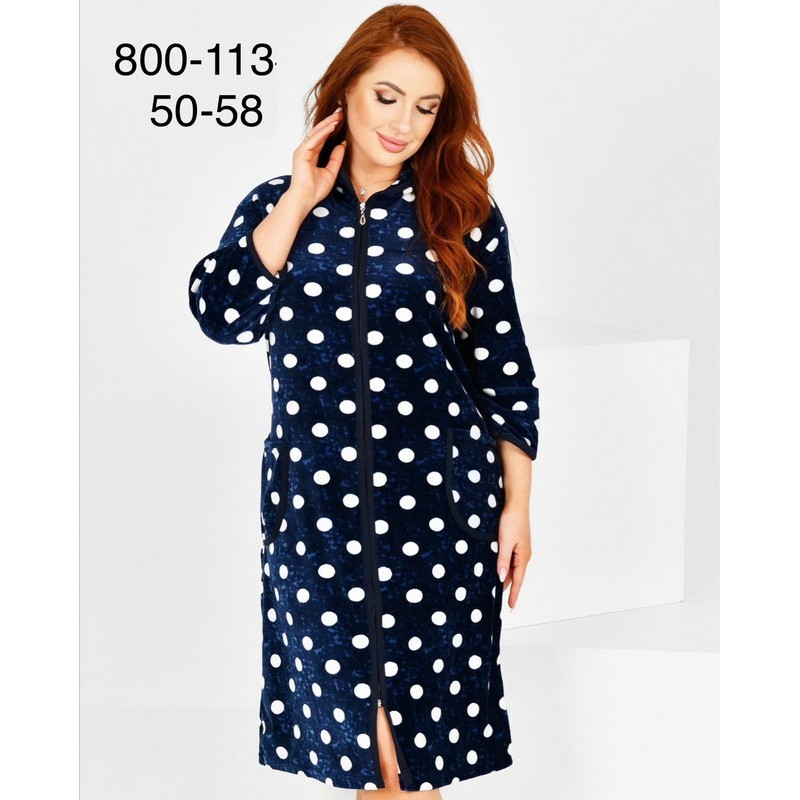 Халат жіночий, велюр 5 шт (50-58 р) ZeL1396_800-113