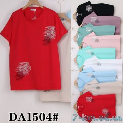 Футболка женская, стрейч/коттон 5 шт (60-70 р) ZeL777_DA1504