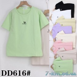 Футболка жіноча, стрейч/коттон 5 шт (50-60 р) ZeL777_DD616