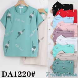 Футболка жіноча, стрейч/коттон 5 шт (50-62 р) ZeL777_DA1220