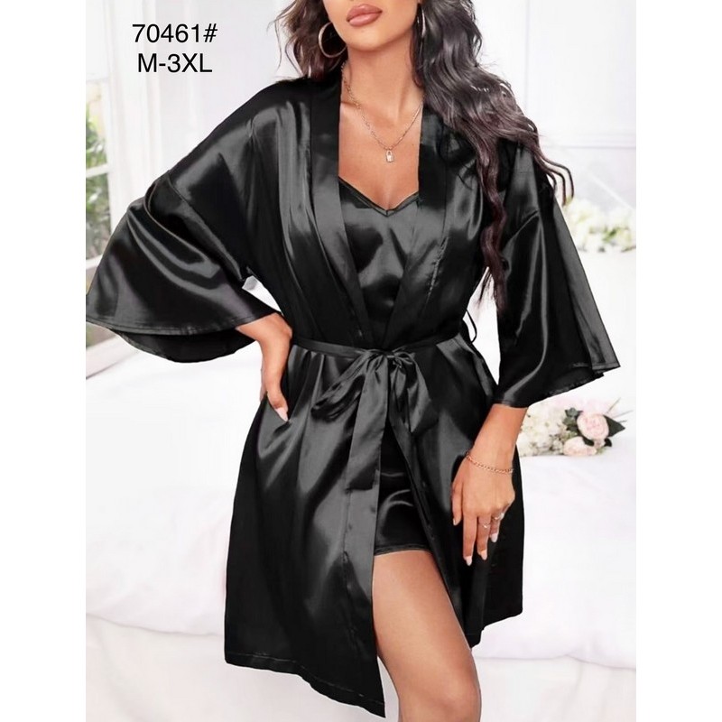 Халат 2-ка жіночий, 5 шт (M-3XL) шовк ZeL1396_70461a