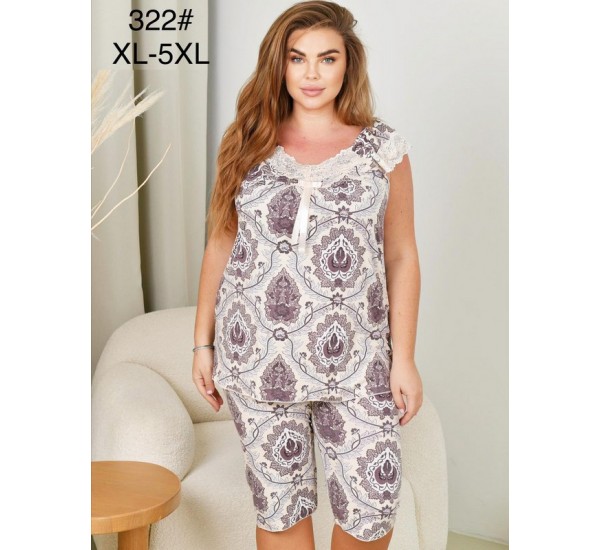 Піжама жіноча, 5 шт (1-5XL) бамбук ZeL1396_322