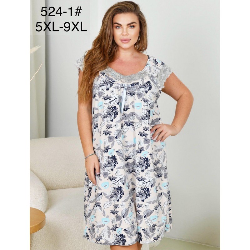 Нічна сорочка жіноча, 5 шт (58-66 р) бамбук ZeL1396_524-1