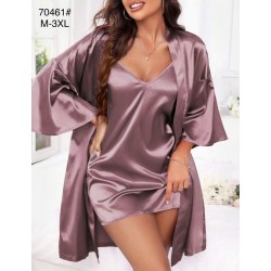 Халат 2-ка жіночий, 5 шт (M-3XL) шовк ZeL1396_70461b