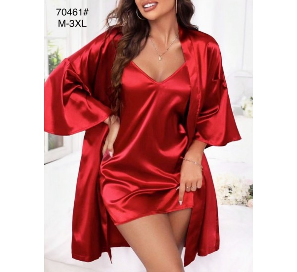 Халат 2-ка жіночий, 5 шт (M-3XL) шовк ZeL1396_70461c