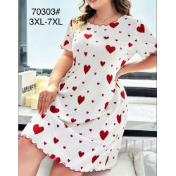 Ночная рубашка, рубчик 5 шт (58-66 р) ZeL1396_70303