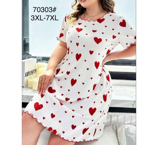 Нічна сорочка, рубчик 5 шт (58-66 р) ZeL1396_70303