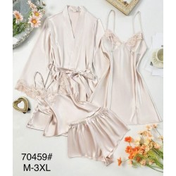 Пижама женская 4-ка, шелк 5 шт (M-3XL) ZeL1396_70459a