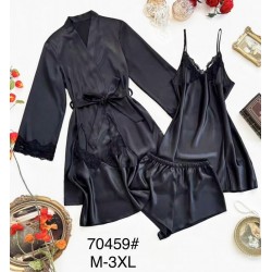 Пижама женская 4-ка, шелк 5 шт (M-3XL) ZeL1396_70459c