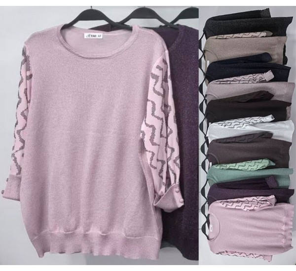 Светр жіночий 15 шт (54-56 р) кашемір/люрекс BL3036_5089