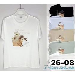 Футболка жіноча, стрейч/коттон 6 шт (3/4XL) BL3149_2608