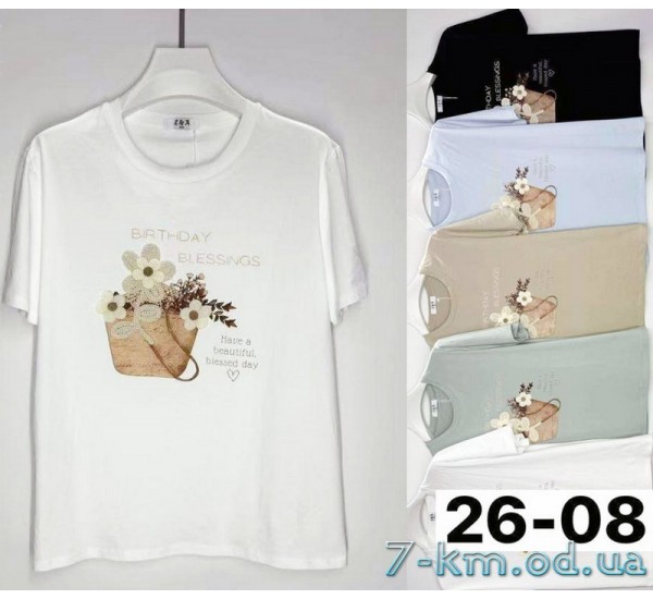 Футболка жіноча, стрейч/коттон 6 шт (3/4XL) BL3149_2608