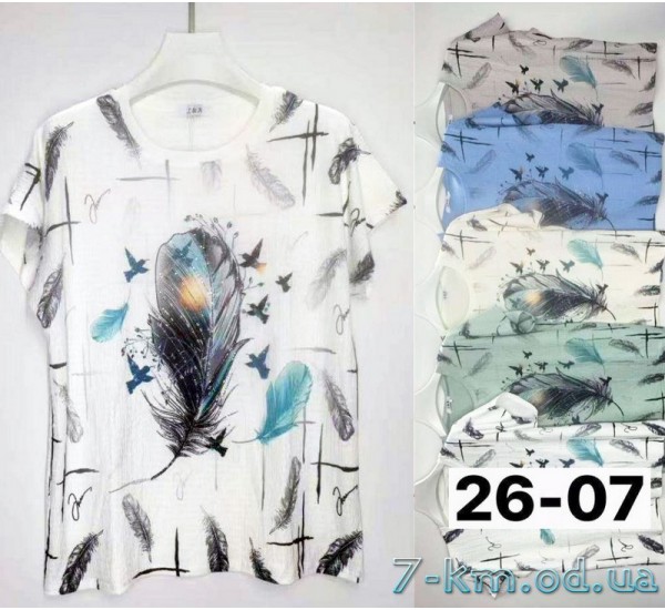 Футболка жіноча, жатка 6 шт (3/4XL) BL3149_2607