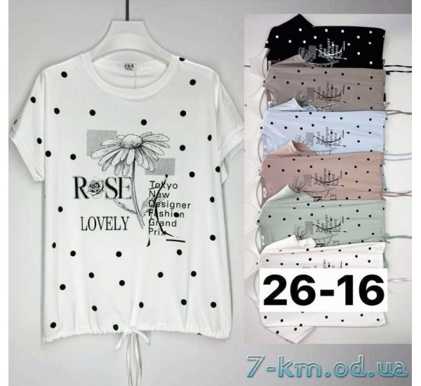 Футболка жіноча, стрейч/коттон 6 шт (5/6XL) BL3149_2616b