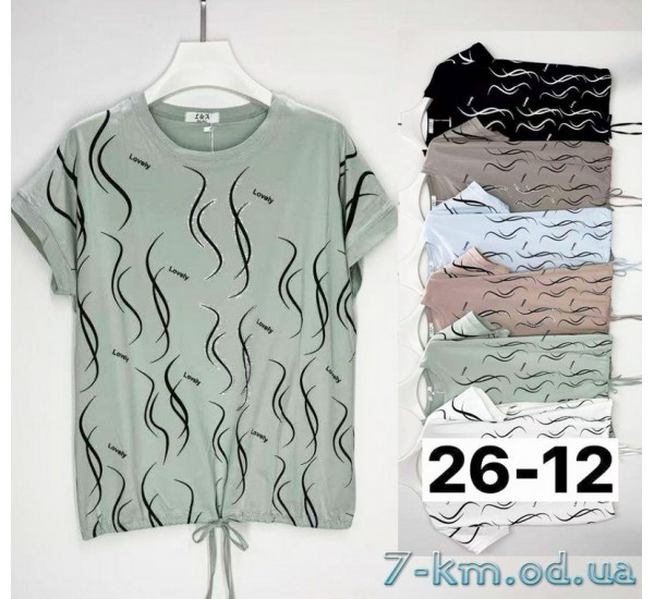 Футболка жіноча, стрейч/коттон 6 шт (5/6XL) BL3149_2612b