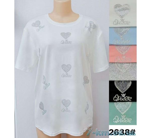 Футболка жіноча, стрейч/коттон 6 шт (3/4XL) BL3149_2638
