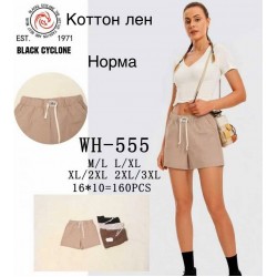 Шорты женские 6 шт (M-3XL) лён DLD_555