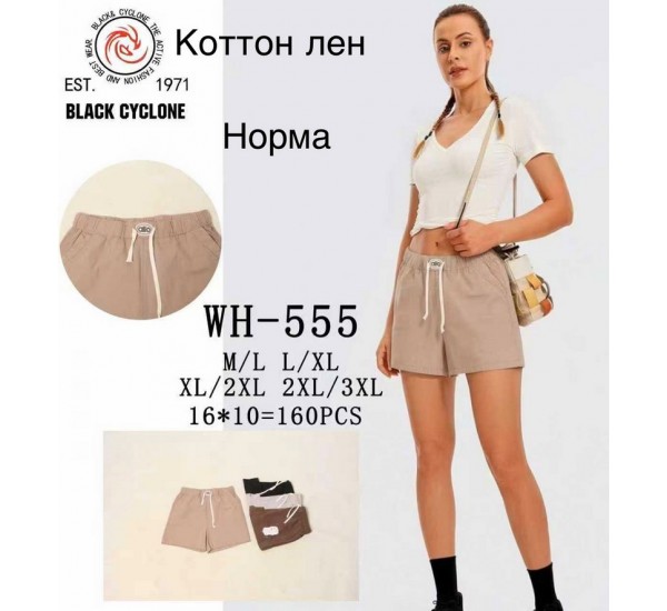 Шорты женские 6 шт (M-3XL) лён DLD_555
