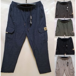 Спорт брюки мужские 5 шт (3-7XL) лён DLD_FK3011