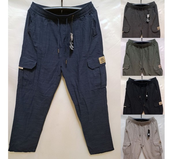 Спорт брюки мужские 5 шт (3-7XL) лён DLD_FK3011