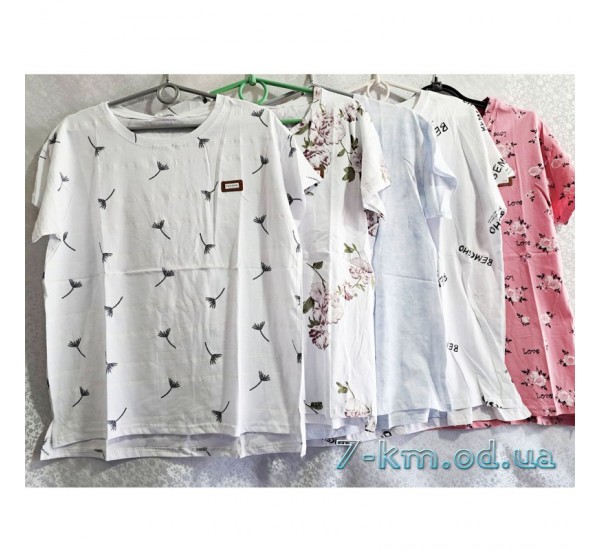 Футболка жіноча, стрейч/коттон 5 шт (50-56 р) DLD_9195-5