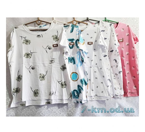 Футболка жіноча, стрейч/коттон 5 шт (50-56 р) DLD_9195-3