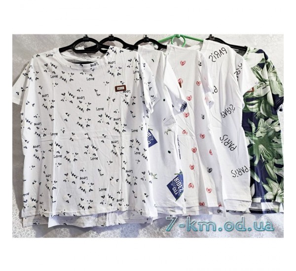 Футболка жіноча, стрейч/коттон 5 шт (50-56 р) DLD_9195-1