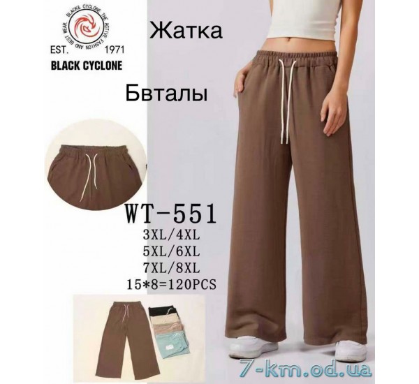 Брюки женские, жатка 6 шт (3-8XL) DLD_WT-551