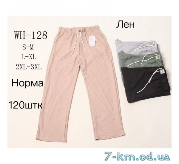 Брюки женские, лён 6 шт (S-3XL) DLD_WH-128
