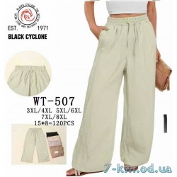 Брюки женские, лён 6 шт (3-8XL) DLD_WT-507