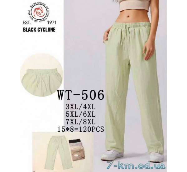 Брюки женские, лён 6 шт (3-8XL) DLD_WT-506