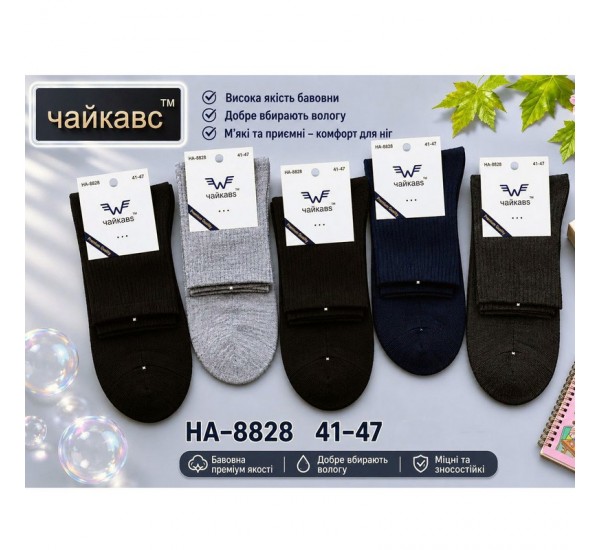 Шкарпетки чоловічі, 10 шт (41-47 р) коттон KiE_HA-8828