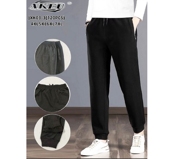 Спорт штаны мужские, 6 шт (4-7XL) коттон KiE_JXK03-3