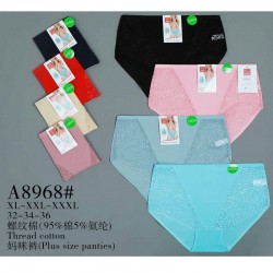 Труси жіночі батал 12 шт (1-3XL) рубчик KiE_A8968
