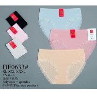 Труси жіночі батал 12 шт (1-3XL) рубчик KiE_DF0633