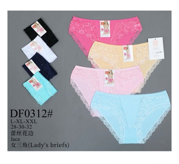 Труси жіночі 12 шт (L-2XL) коттон KiE_DF0312