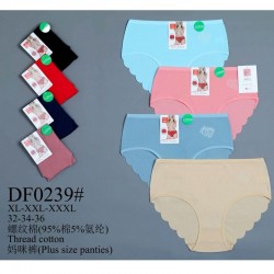 Труси жіночі батал 12 шт (1-3XL) рубчик KiE_DF0239